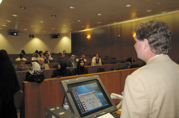 Dr. Pal delivering public lecture at Qatar Foundation