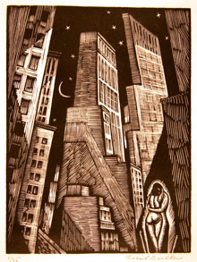 Cecil Buller Skyscrapers (from the Song of Solomon) (1929), wood engraving on wove Japan paper, Carleton University Art Gallery, Gift of Dr. Sean Murphy, 2007.