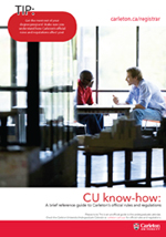 Link to CU Know-how, a brief reference guide to Carleton's rules and regulations