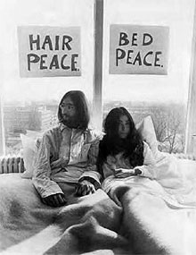 John Lennon and Yoko Ono “Bed-In,” Montreal, 1969. CBC Archives 