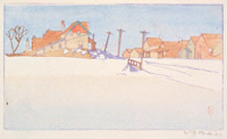 Walter J. Phillips, A Suburban Street, Winnipeg (1920), National Gallery of Canada, Ottawa